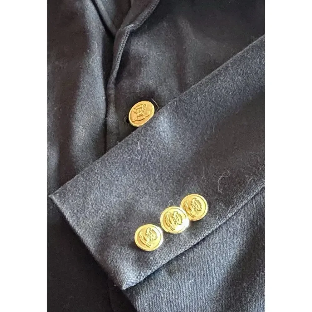 VTG Chaps Ralph Lauren Men’s Navy Blazer USA Union Made Wool Preppy Classic
